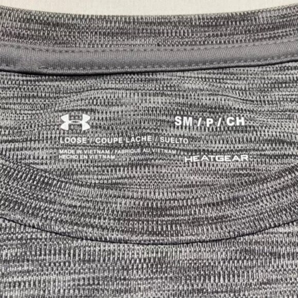 Under Armour UA Ladies Small Velocity Twist Tech Tee Black Heather Crewneck EUC - Picture 10 of 14